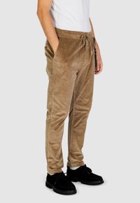 Gianni Lupo DRAWSTRING - Pantaloni - mud