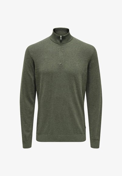 ONSLOUI HALF ZIP NOOS - Pullover - castor gray