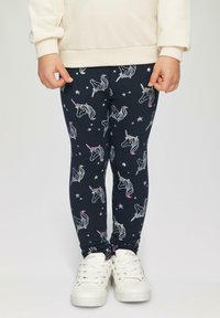 s.Oliver MIT ALL OVER PRINT - Leggings - navy