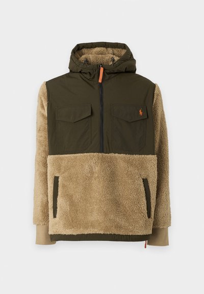 Polo Ralph Lauren PILE FLEECE HYBRID HOODIE - Jakna iz flisa - desert khaki multi
