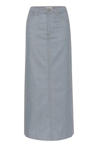 ROCKIA SLIT SKIRT - Maxiskjørt - light blue unwashed