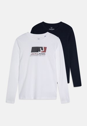 JCOCORD TEE  CREW NECK 2 PACK - Camiseta de manga larga - white/navy