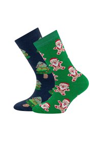 Ewers - 2ER PACK NIKOLAUS/TANNENBAUM - Socks - navy-clubgrün Thumbnail Image 1