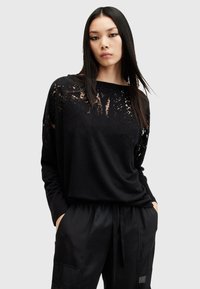 AllSaints RITA SNAKE TEE - Topper langermet - black