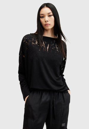 RITA SNAKE TEE - Topper langermet - black