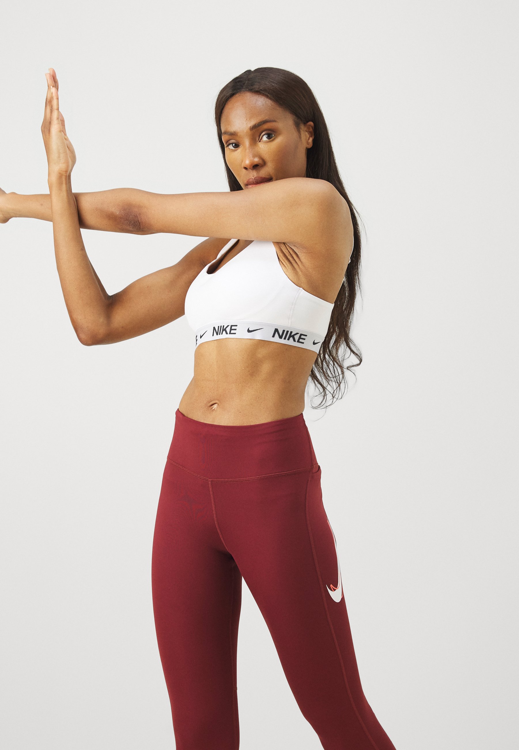 red nike running tights