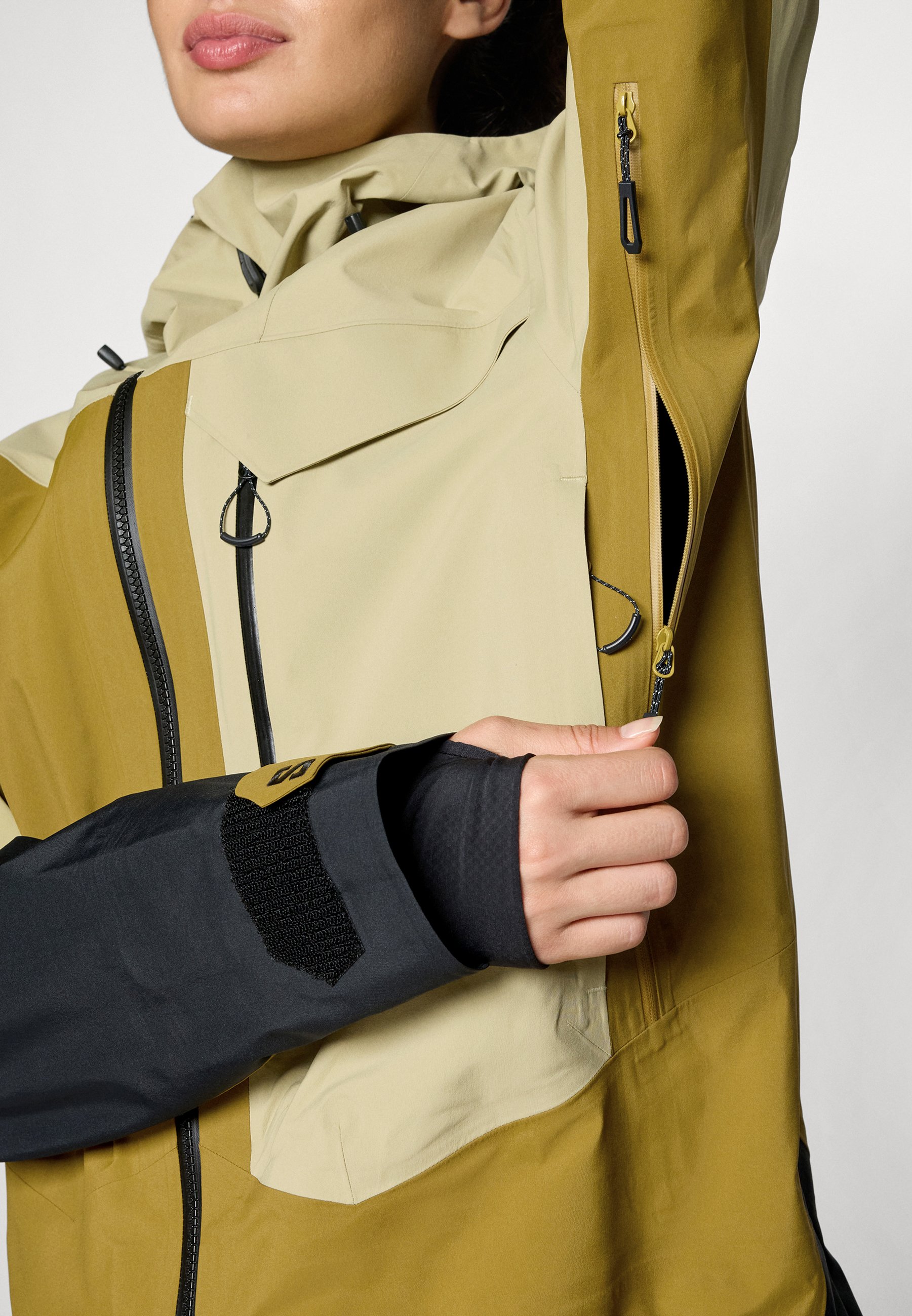 Salomon MOON PATROL JACKET - Ski jacket - gray green/brilliant
