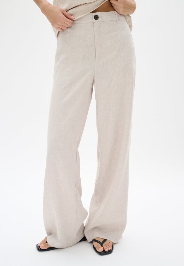 IDONY LINEN PREMIUM - Stoffhose - haze melange