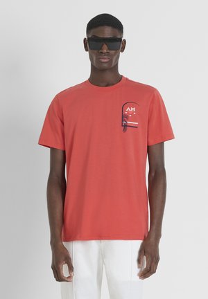 Print T-shirt - coral