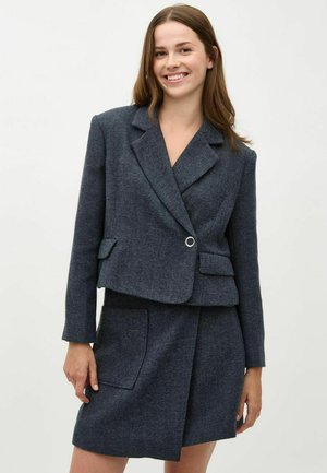 KEYA-M - A-snit nederdel - night grey twill