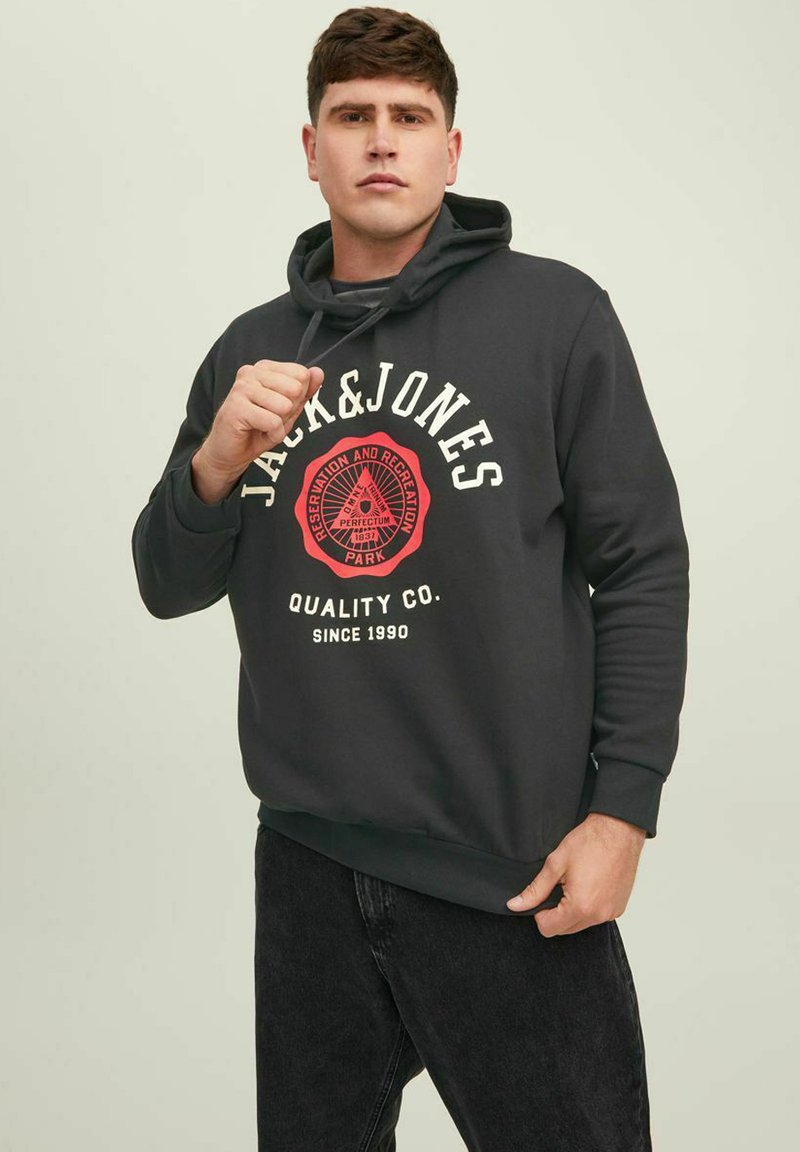 Jack & Jones JJTUNE TEE CREW NECK - T-shirt print - black/zwart Jack & Jones JJTUNE TEE CREW NECK - T-shirt print - black/zwart