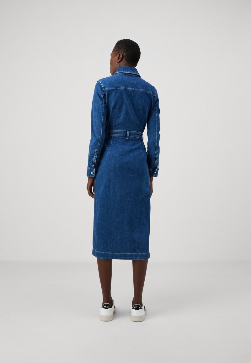 7 for all mankind luxe denim dress 7 For All Mankind Left Hand Luxe Dress in Missy