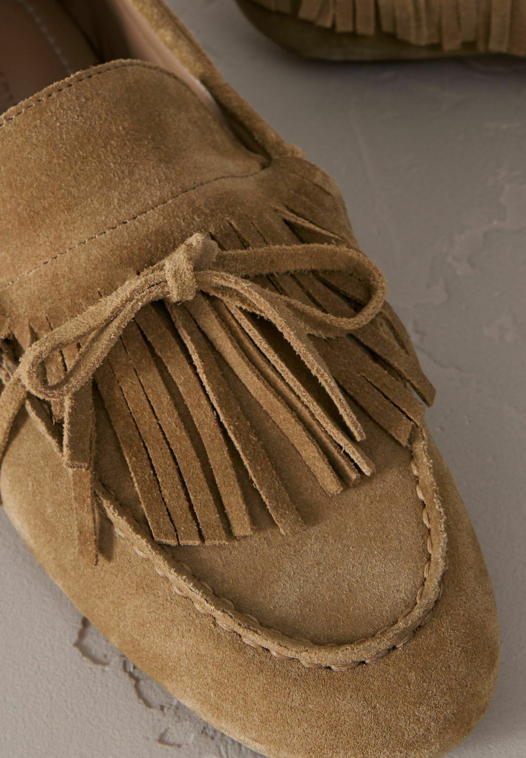 Next REGULAR FIT - SIGNATURE PREMIUM FRINGE - Bootsschuh - tan