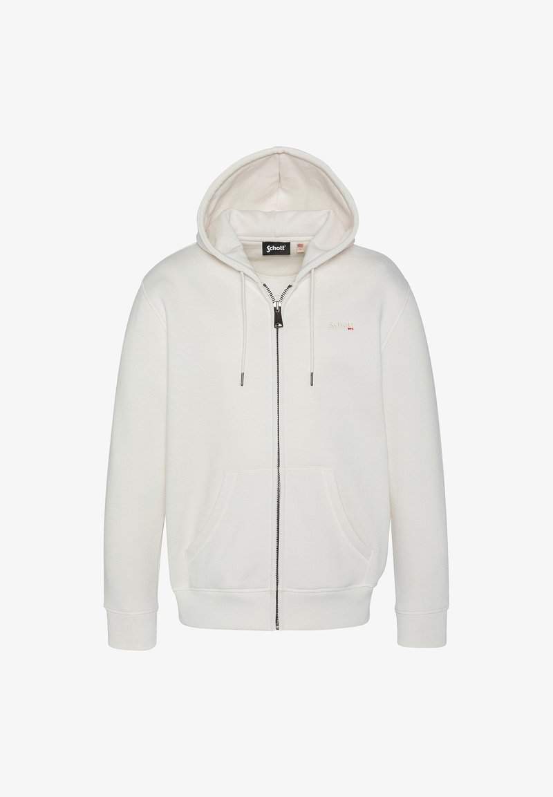 Schott Felpa con zip - blanc cassé