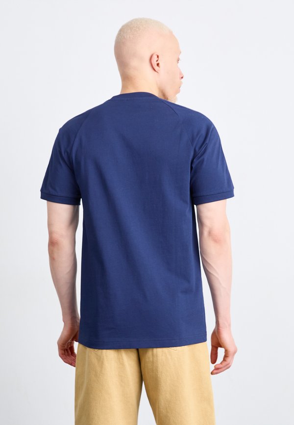 3-STRIPES PANEL - Print T-shirt - night indigo clear sky4