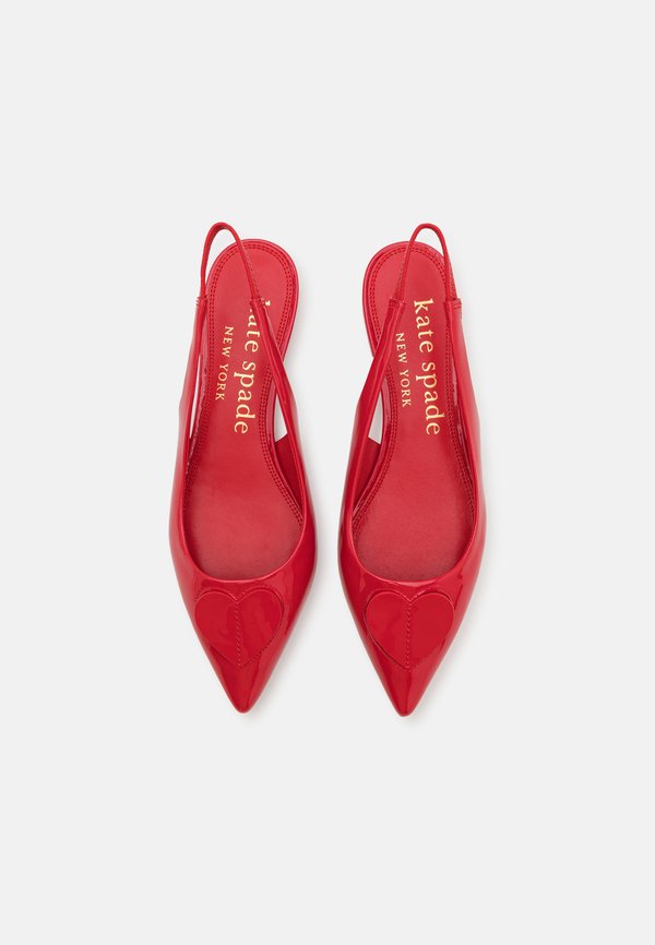 PERFECT PAIR HEART SLINGBACK FLAT - Slingback ballet pumps - cherry rouge2