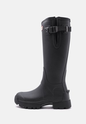 Hunter ORIGINAL, WOMENS BALMORAL TALL SIDE ADJUSTABLE TECH SOLE BOOT - Гумени ботуши - black