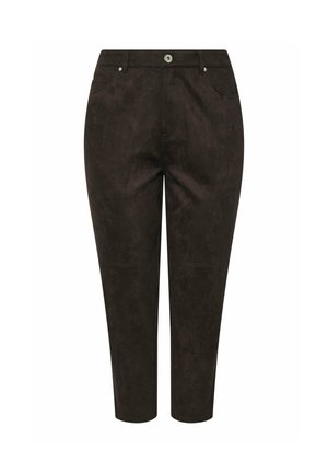 Yours Clothing, PLUS SIZE SMART TROUSERS - Pantalon classique - dark brown