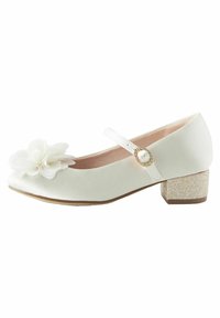 Next - CORSAGE FLOWER BRIDESMAID - Ballerina's met enkelbandjes - ivory satin stain resistant Miniatuurafbeelding 1