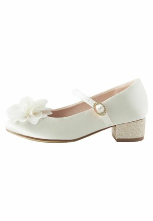 CORSAGE FLOWER BRIDESMAID - Baleríny s páskem - ivory satin stain resistant