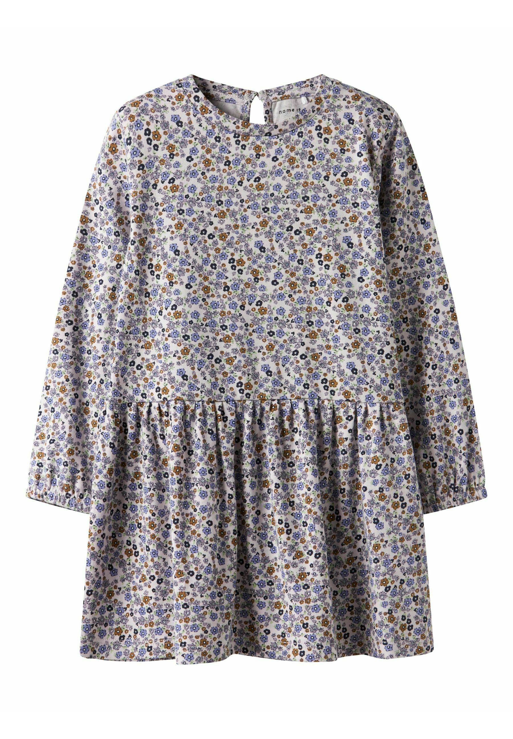 Name it Regular Fit - Jersey dress - lilac marble/lilac - Zalando 