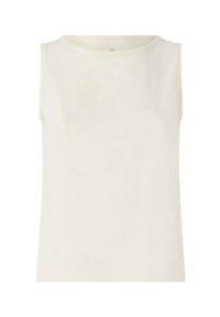 Top senza maniche color crema con un logo Kappa testurizzato sul petto. Realizzato in morbido cotone con una vestibilità rilassata e scollatura rotonda.