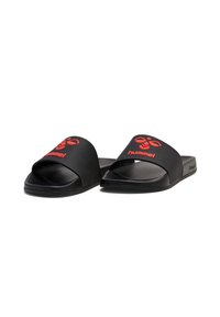 Hummel ESSENTIAL - Badesandale - black chinese red