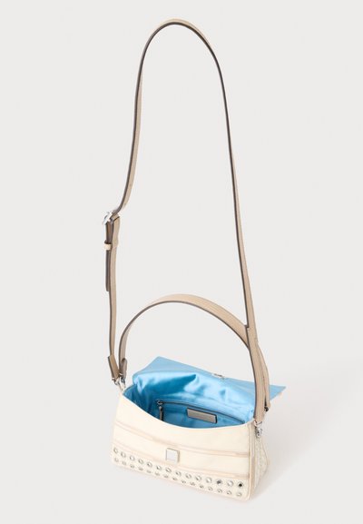 Tory Burch CHARLIE EMBELLISHED SMALL - Τσάντα χειρός - off-white
