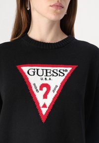 Guess Jeans BIG TRIANGL - Maglione - jet black