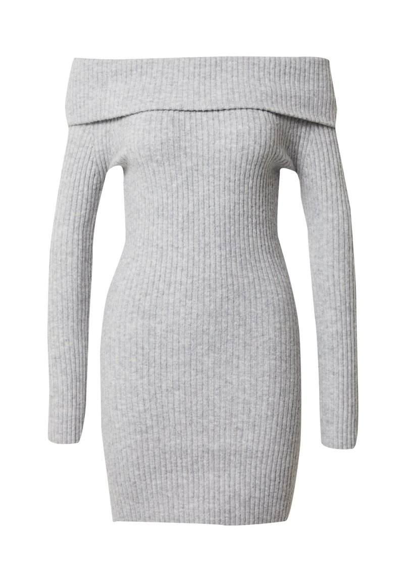 EDITED Gebreide jurk grijs
