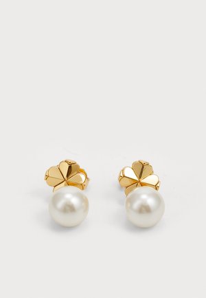 SPADE FLOWER PEARL DROP EARRINGS - Kõrvarõngad - gold-coloured