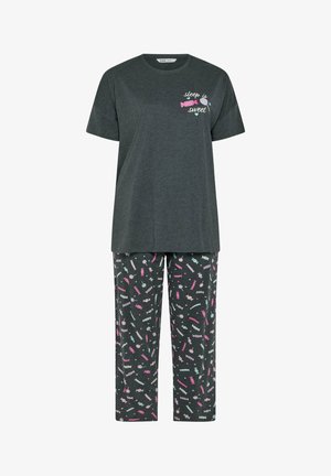 Yours Clothing, WOMEN'S PYJAMAS SET - Pyjama - dark grey