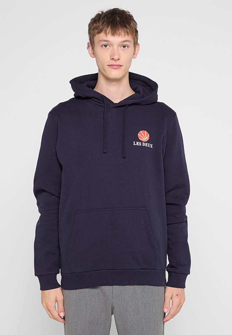 Les Deux Hoodie donkerblauw Les Deux Hoodie donkerblauw