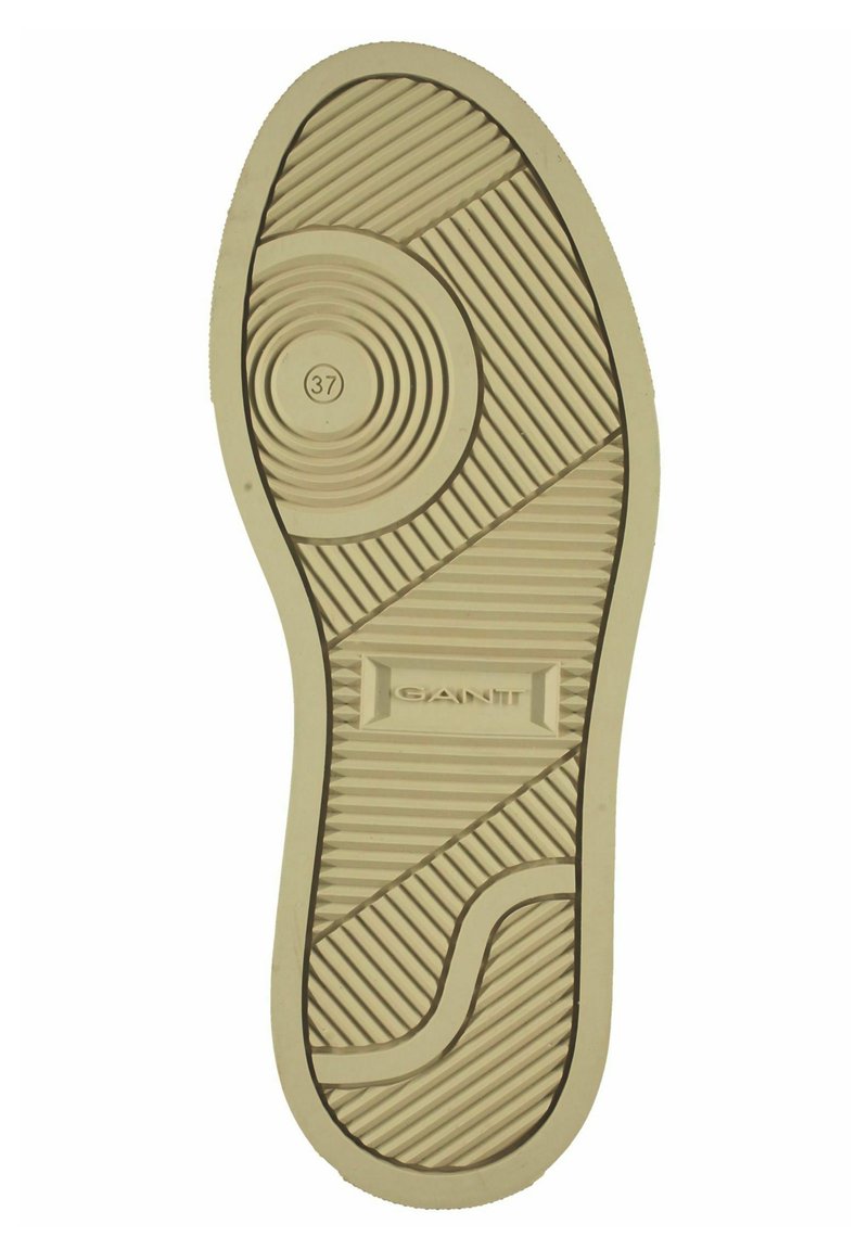 GANT skosula, gummimaterial, beige färg, med cirkulära och linjära mönster, inkluderar storlek 37 och varumärkeslogotyp.
