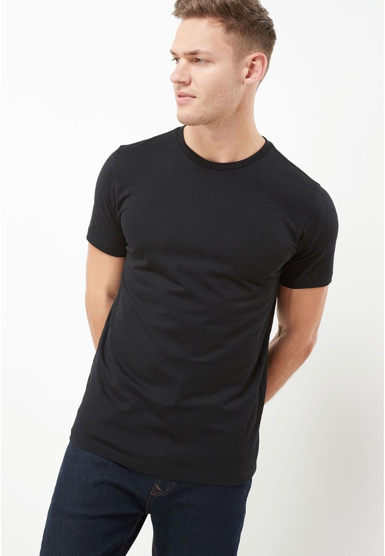 Next - CREW NECK - T-paita - black, Suurenna