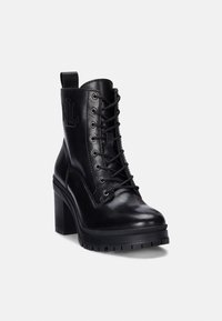 Lauren Ralph Lauren CAMERON BURNISHED LEATHER BOOTIE - Puszābaki ar platformu - black