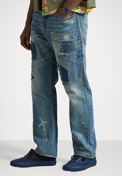 Polo Ralph Lauren VINTAGE CLASSIC DISTRESSED JEAN - Calças de ganga de perna direita - blue denim