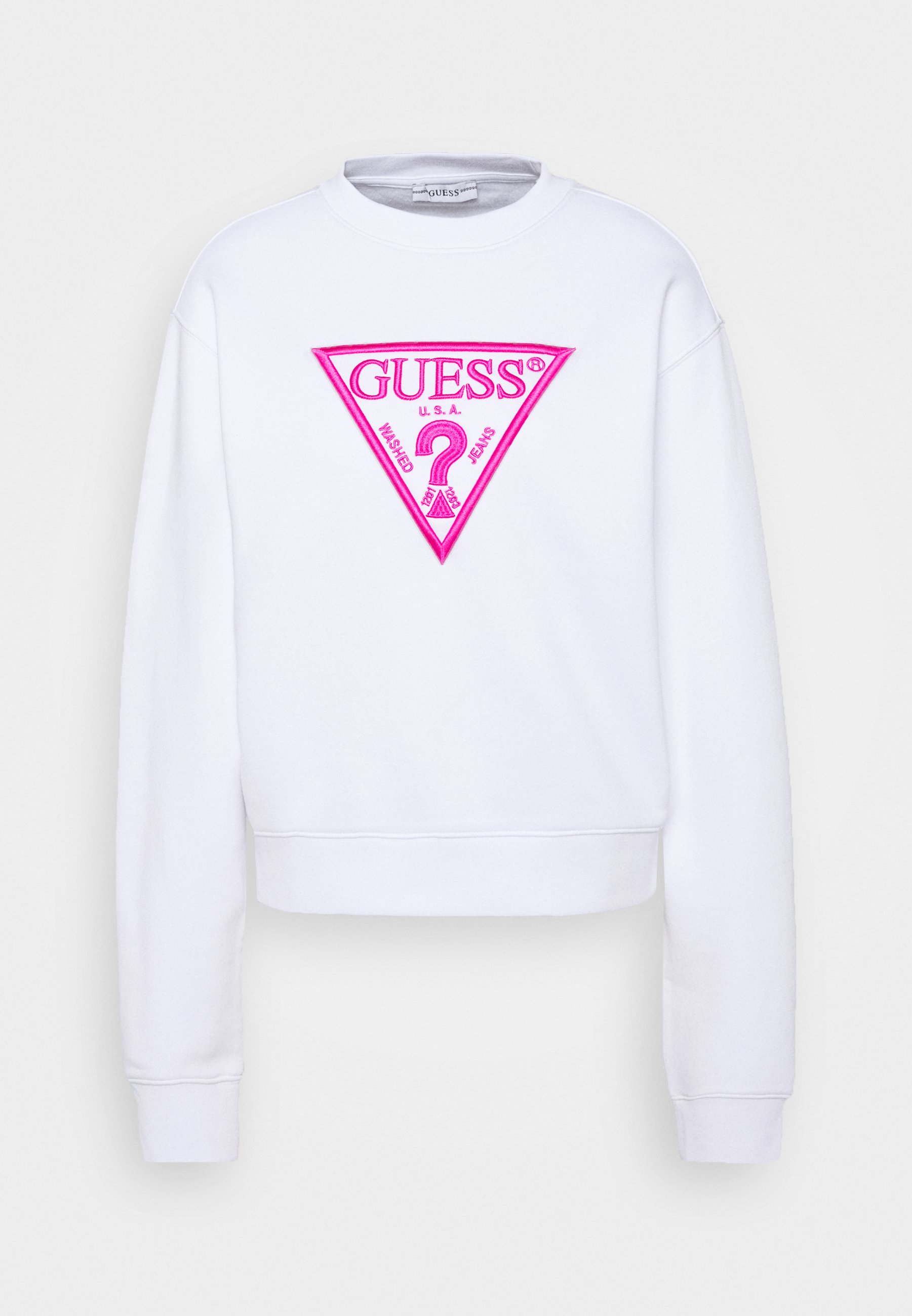 guess triangle sweatshirt