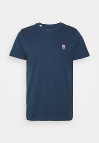 Selected Homme - WILDER NECK TEE CAMP - T-paita - insignia blue Pienoiskuva 1