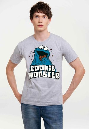 KRÜMELMONSTER SESAMSTRASSE - Print T-shirt - grau meliert