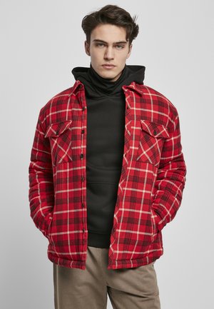 PLAID QUILTED - Giacca da mezza stagione - red/black/white