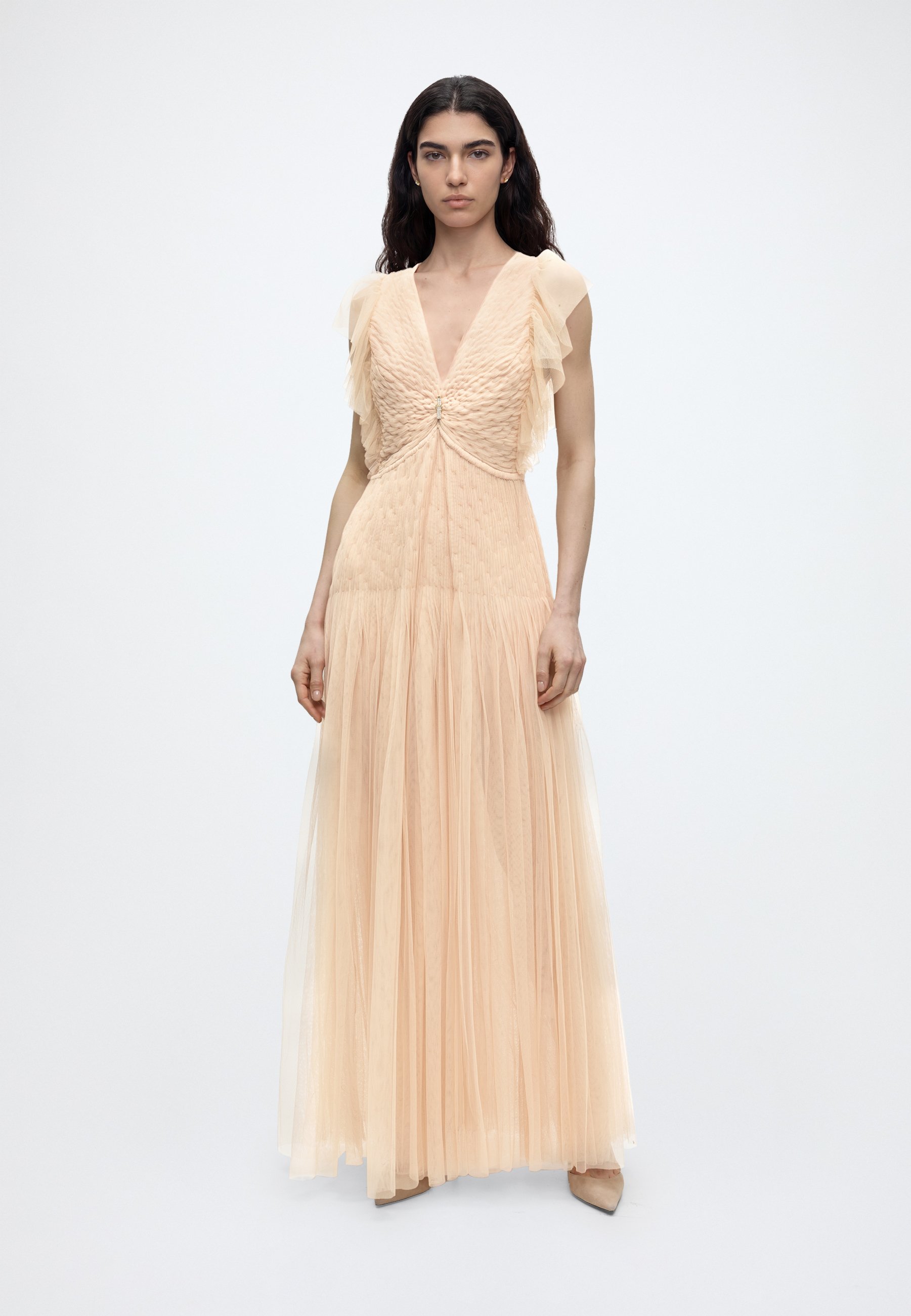 h&m embroidered flower dress Gucci Nude Lace Embroidered Dress – Runway Catalog main image 1