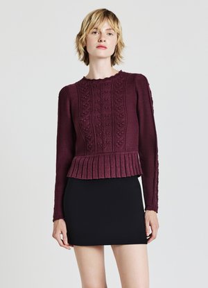 Calliope CON LAVORAZIONE - Maglione - bordeaux