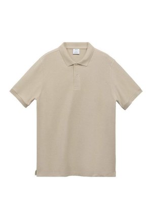 Bežni polo majica iz mehkega materiala, s klasičnim ovratnikom, z zapenjanjem na tri gumbe in kratkimi rokavi. Gladka tekstura, minimalističen dizajn.