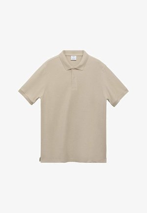 Bežni polo majica iz mehkega materiala, s klasičnim ovratnikom, z zapenjanjem na tri gumbe in kratkimi rokavi. Gladka tekstura, minimalističen dizajn.