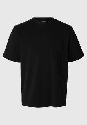 Selected, T-SHIRT REGULAR FIT - T-shirt basique - black