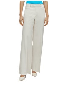 comma MIT HIGH RISE-BUND - Trousers - ecru