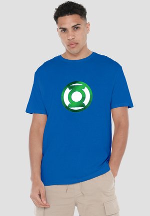 Cotton Soul, GREEN LANTERN GREEN CHROME LOGO - Print T-shirt - royal blue