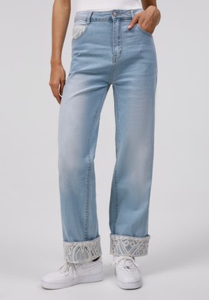 Even&Odd Široke nogavice - light blue wash