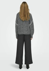 JDY JDYZOEY LIFE ON STITCH NOOS - Maglione - dark grey melange